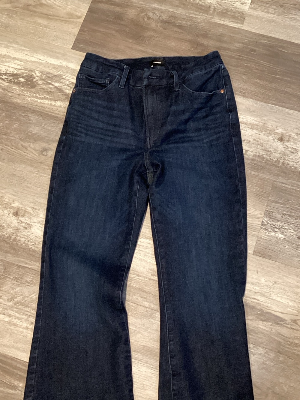 Express Flare Ultra Hyper Stretch Indigo Bootcut Jeans - Deep Blue